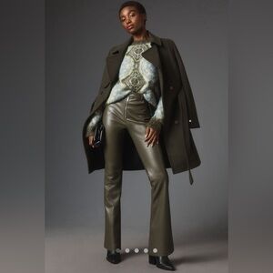 Anthropologie Avec Les Filles Faux Leather Kick Flare Pants